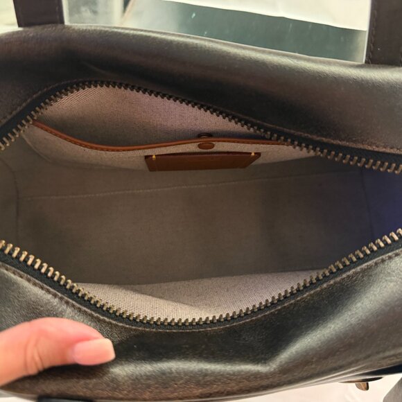 Coach Twin Turnlock Bag In Loved Leather Designer Crossbody - Picture 3 of 15